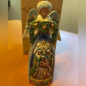 Jim Shore winter angel ornament or standing piece.
